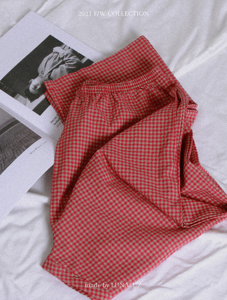 [红色售罄][LUCEN] 女性棉混纺口袋长裤 (2C9分) 20-08232