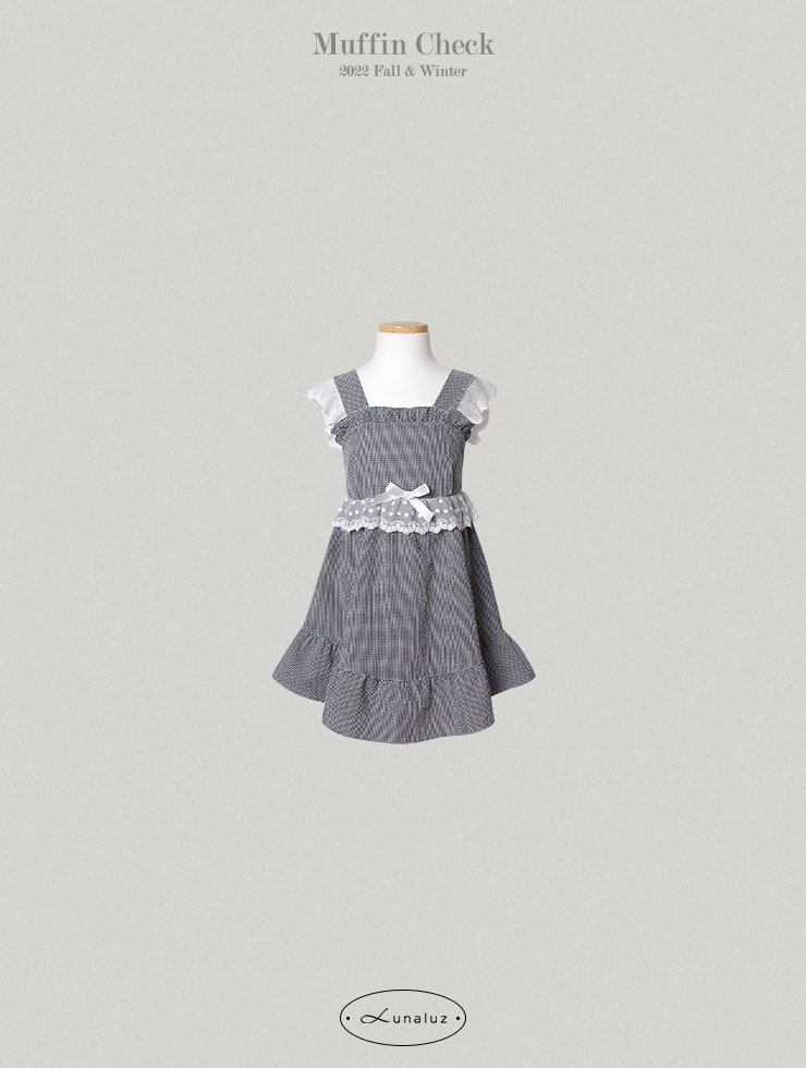 [M / L 售罄][renoma] 儿童方格连衣裙 (无袖) 20-02672