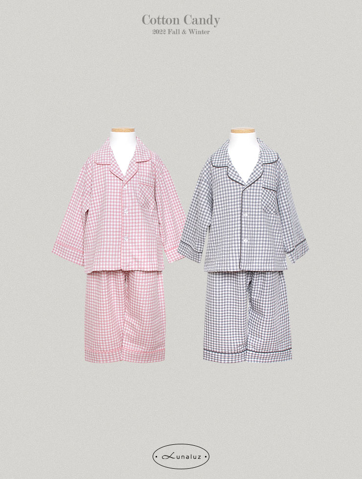[粉色-XS S L 售罄][shinzikatoh] 儿童人造丝棉上下服套装 (2C长袖领子) 21-00171